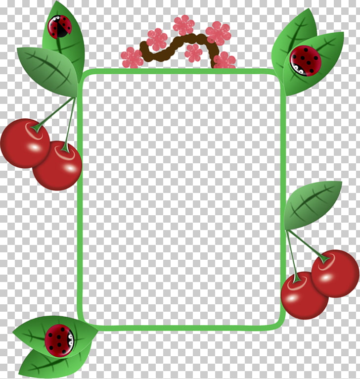 Cherry frame Fruit , Simple hand