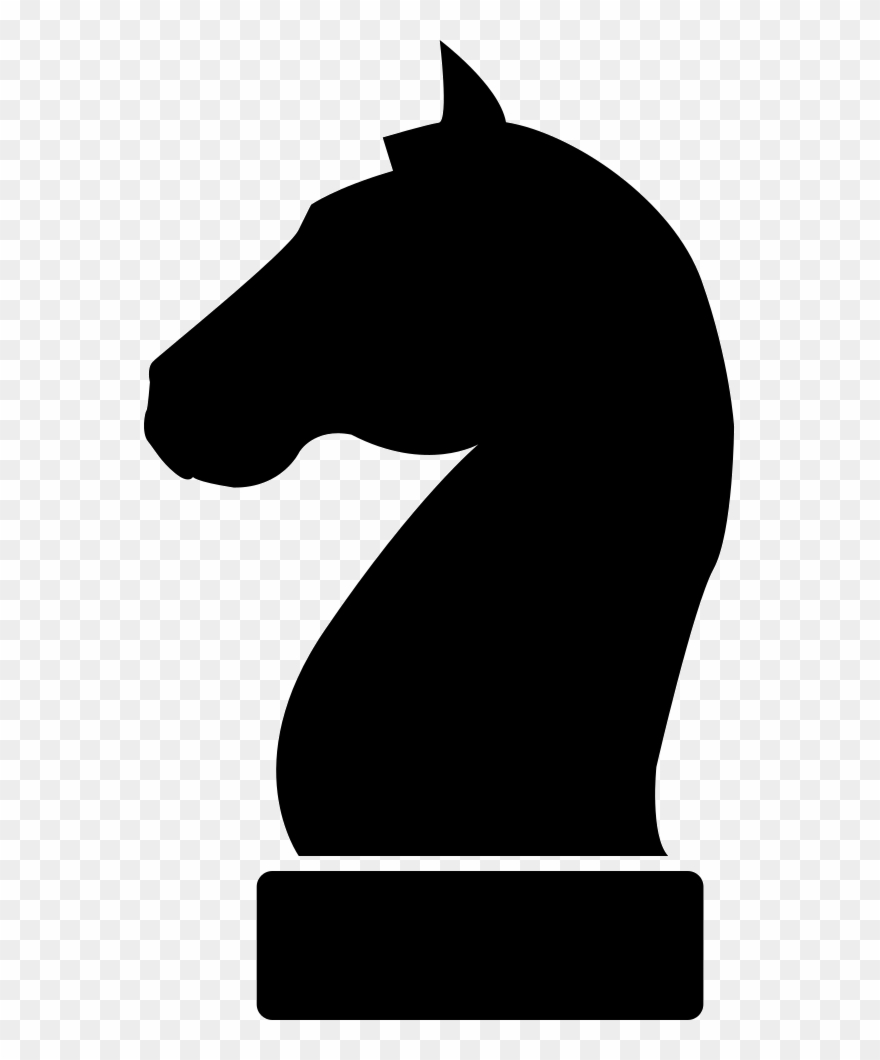 Horse Black Head Silhouette Of A Chess Piece Svg Png