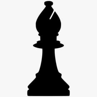 Silhouette chess piece.
