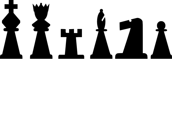 Black chess pieces.