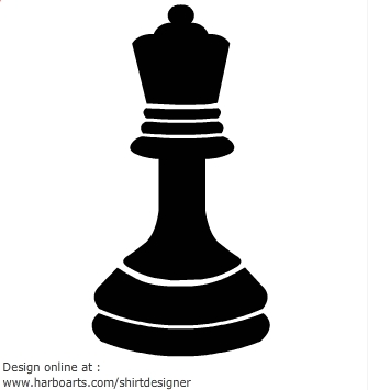 King and queen chess pieces clipart