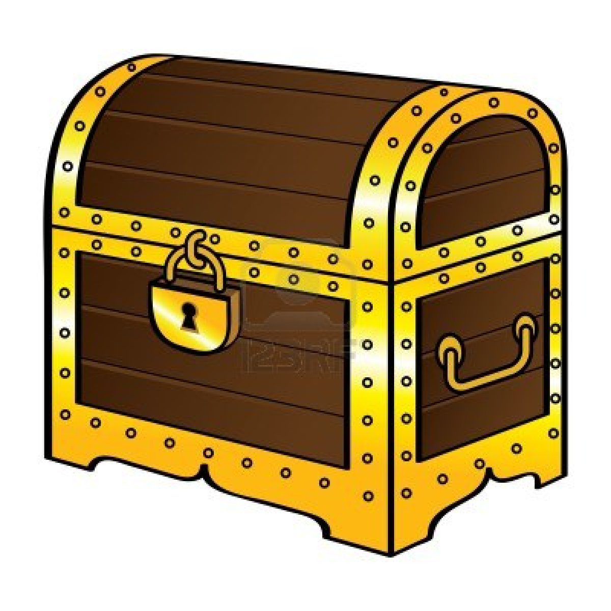 Cartoon treasure chest.