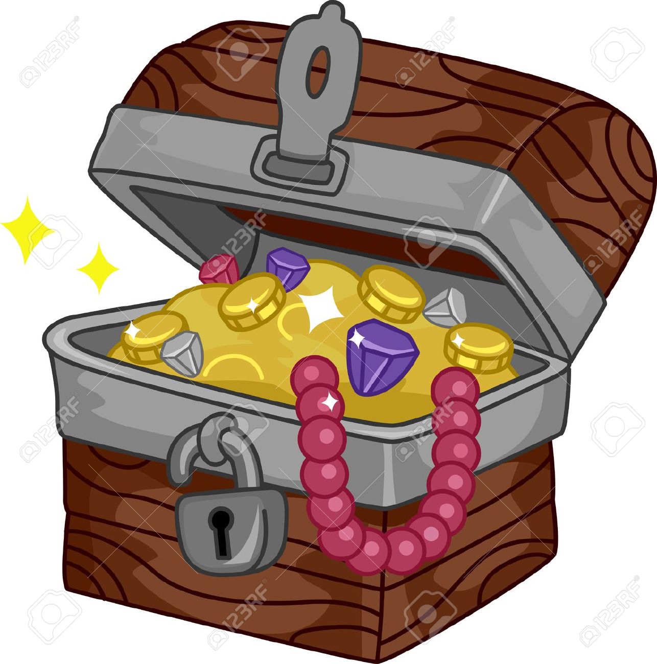 Treasure chest illustration.
