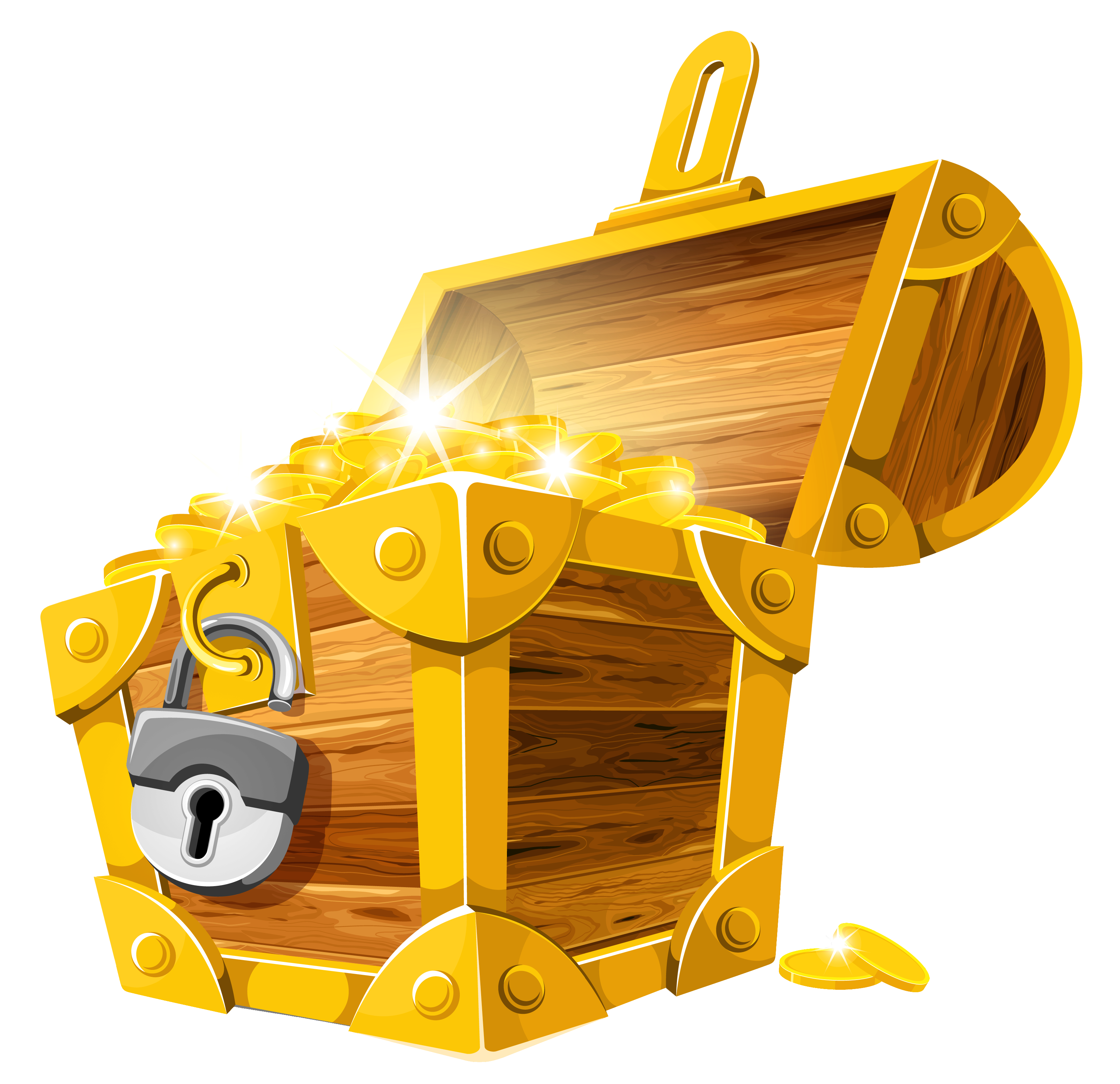 Gold Coins Treasure Chest PNG Clipart Picture