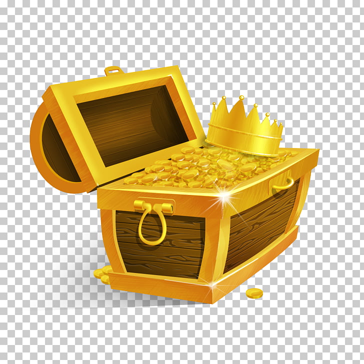 Buried treasure Chest Gold , Gold chest PNG clipart