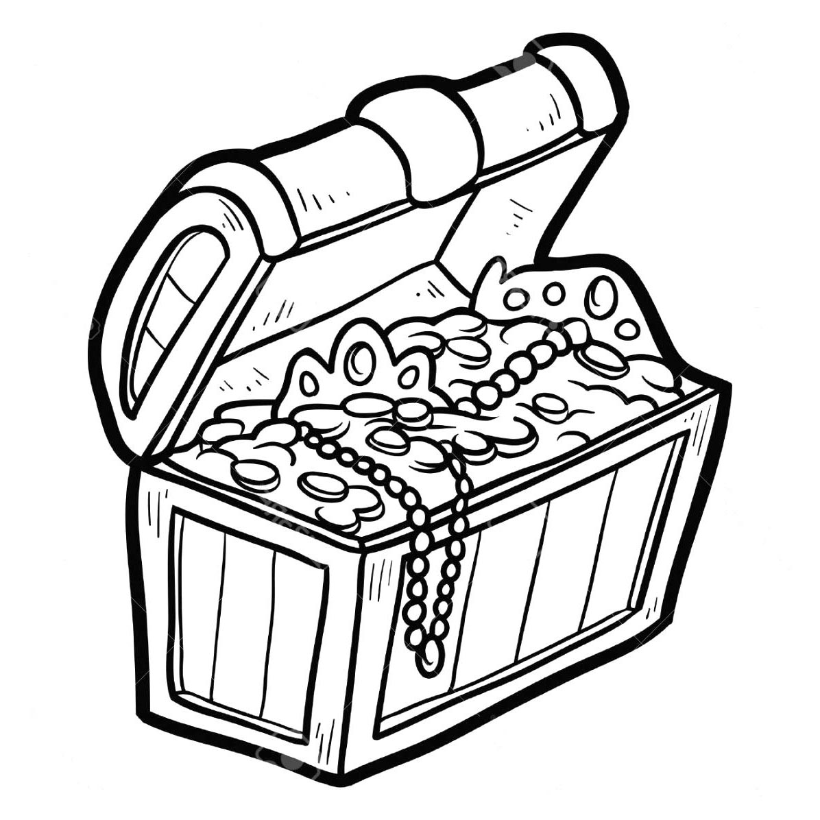 Treasure chest drawing.