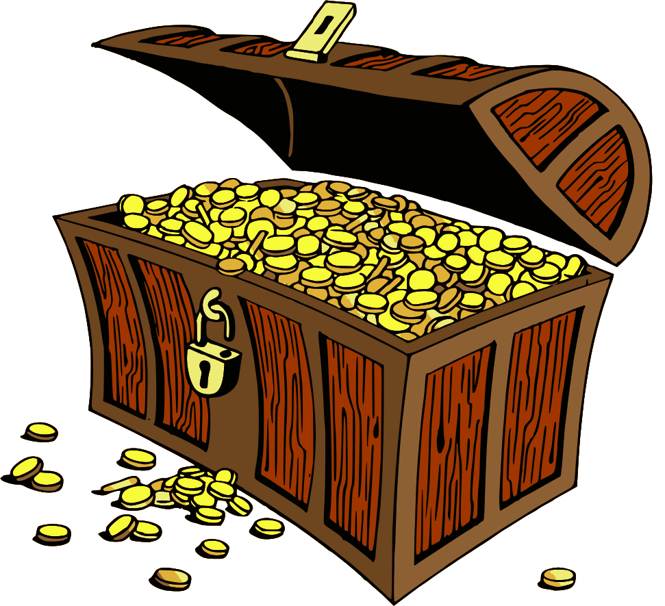Treasure chest clip art vector treasure graphics image