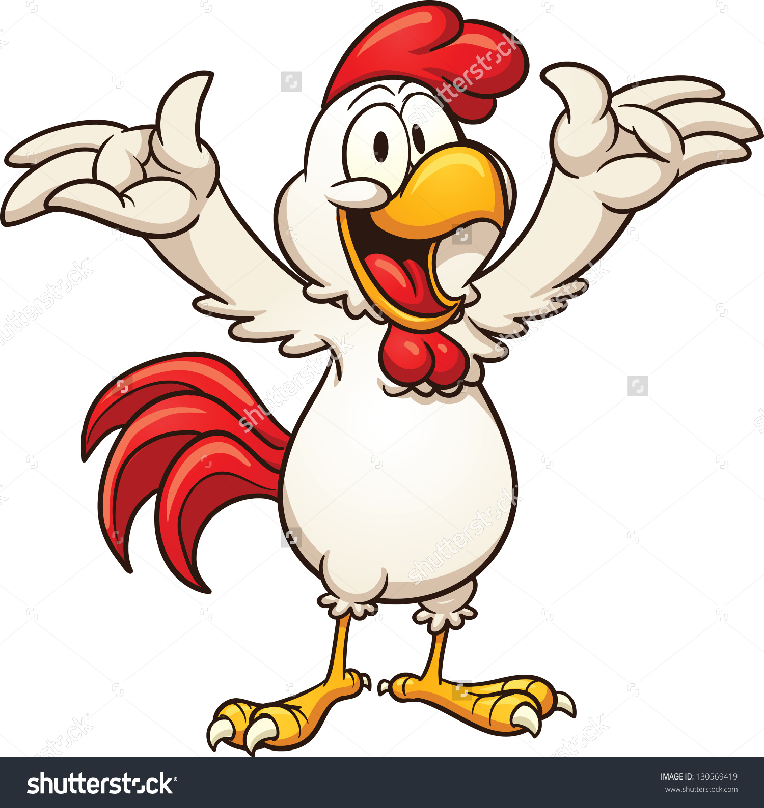 Animated chicken clipart.