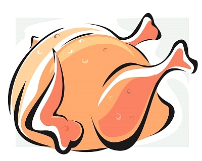 Cooked chicken clipart.