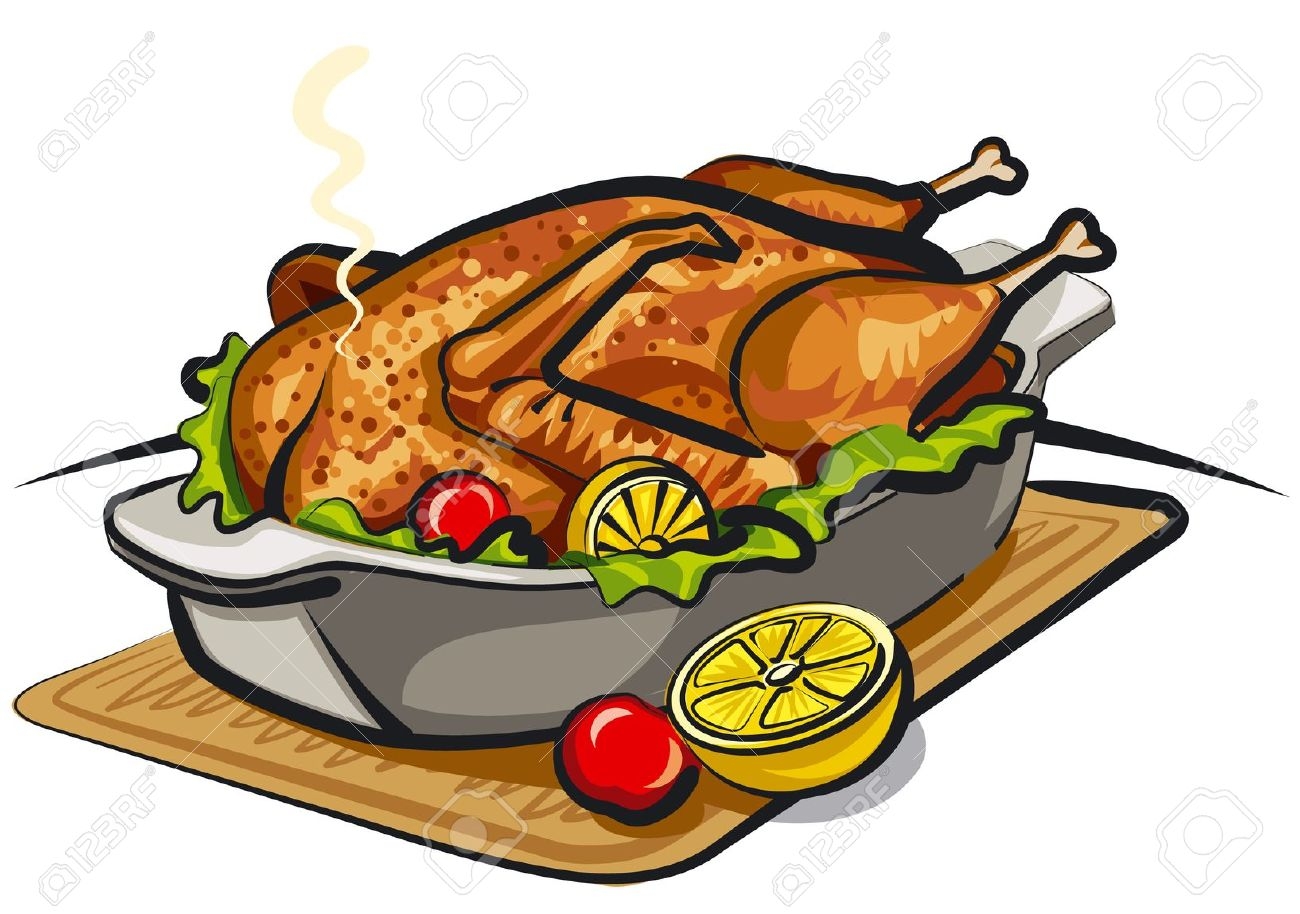 Cooked chicken clipart.