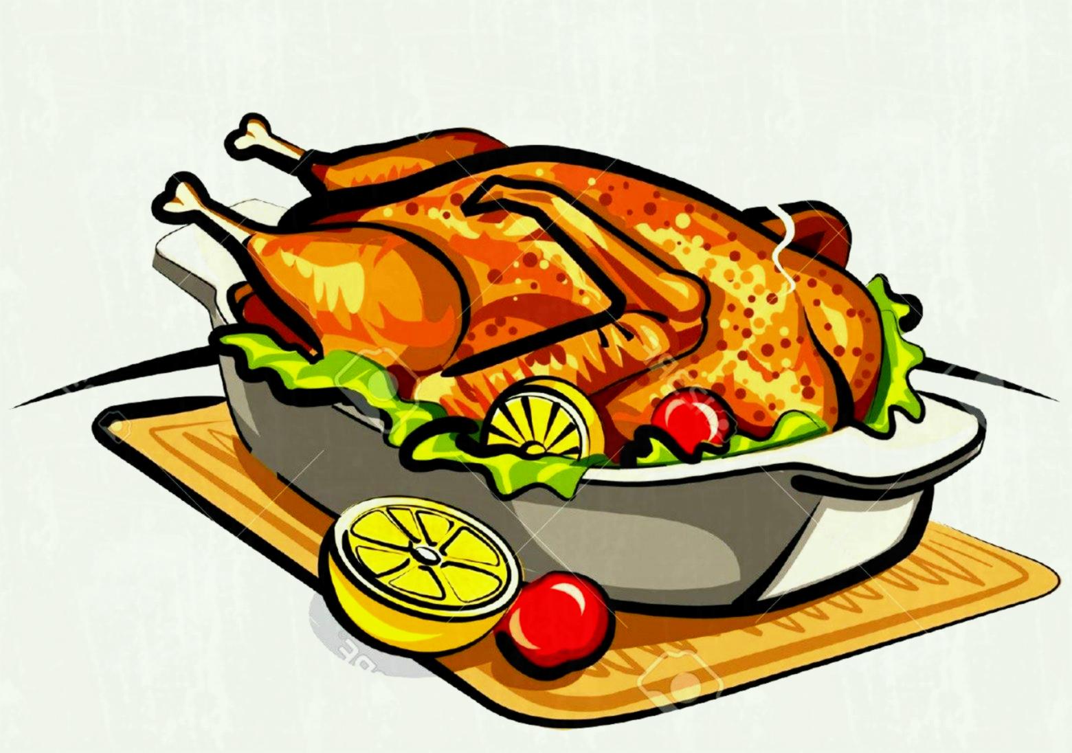 Roasted chicken clipart.