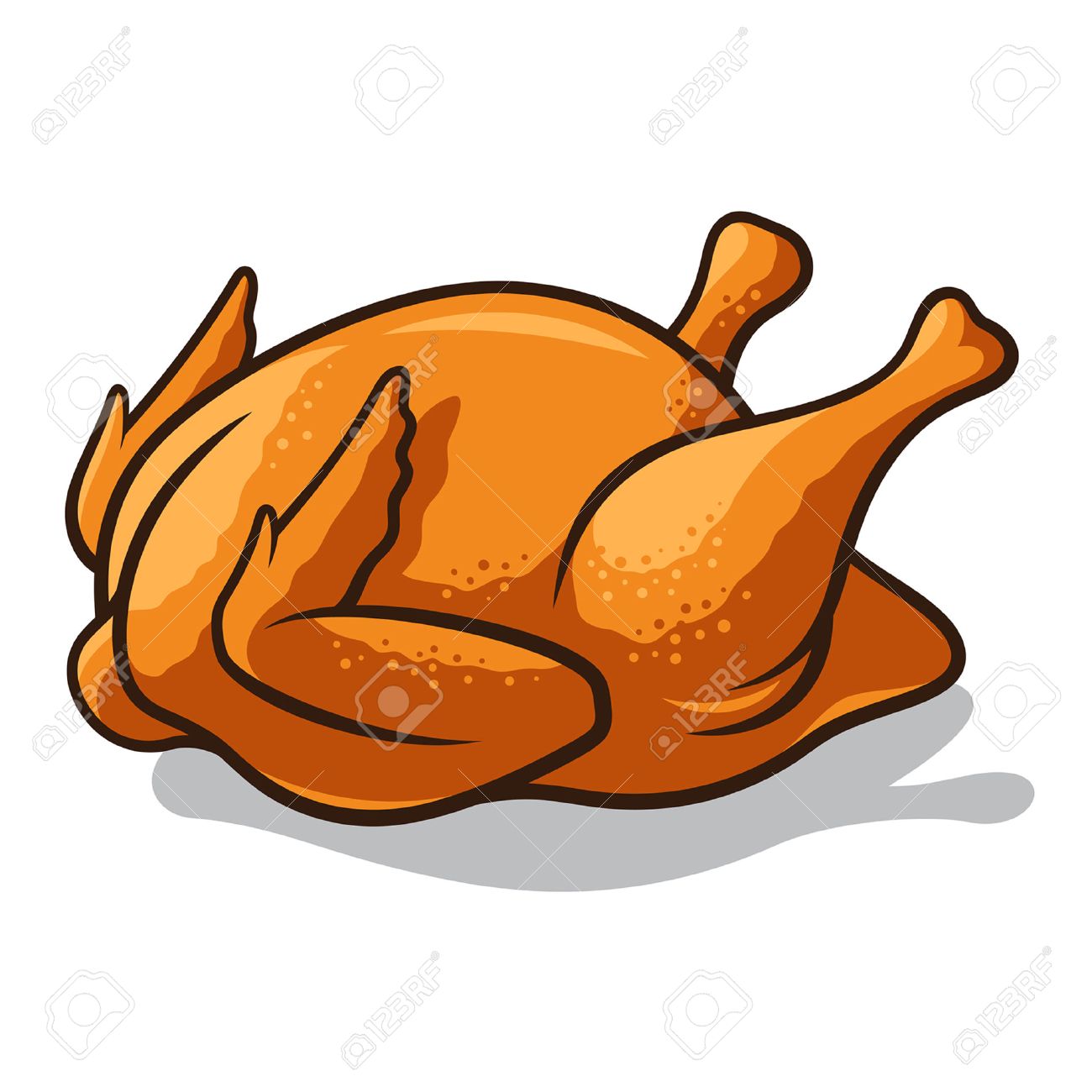 Roasted chicken clipart
