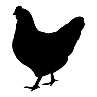 Chicken silhouette clipart.