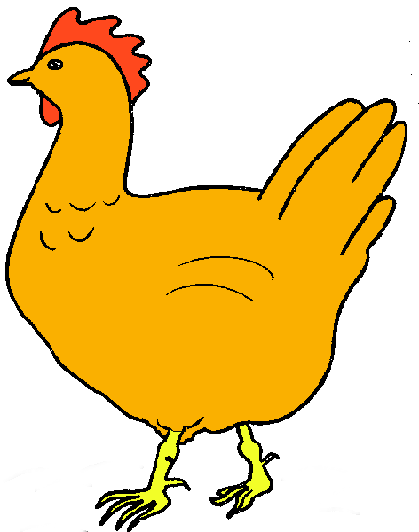 Chickens clipart yellow.