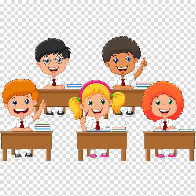 Children at school animated illustration, Student , Children