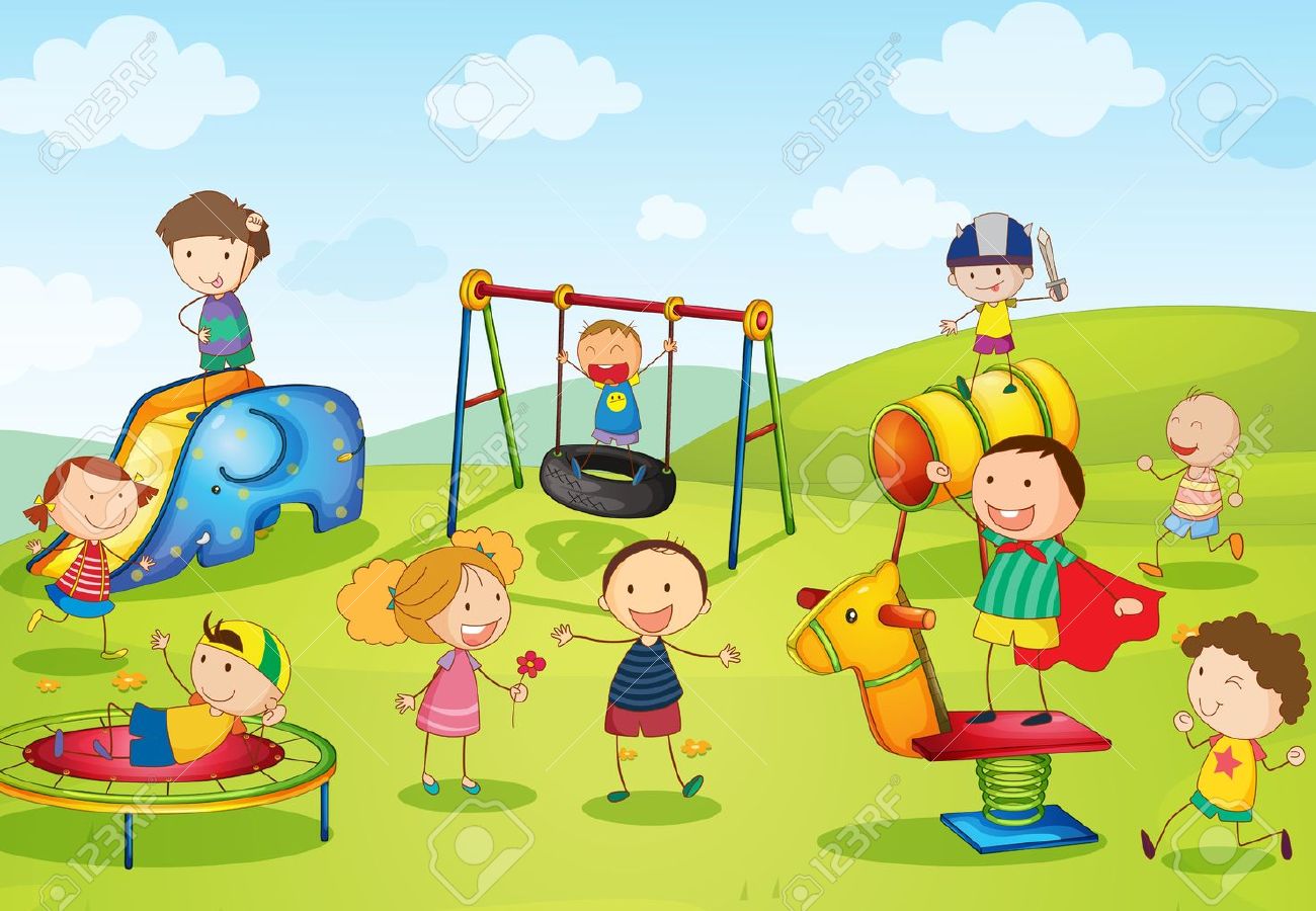 Children playing park.