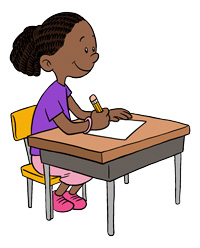 Children Writing Clipart