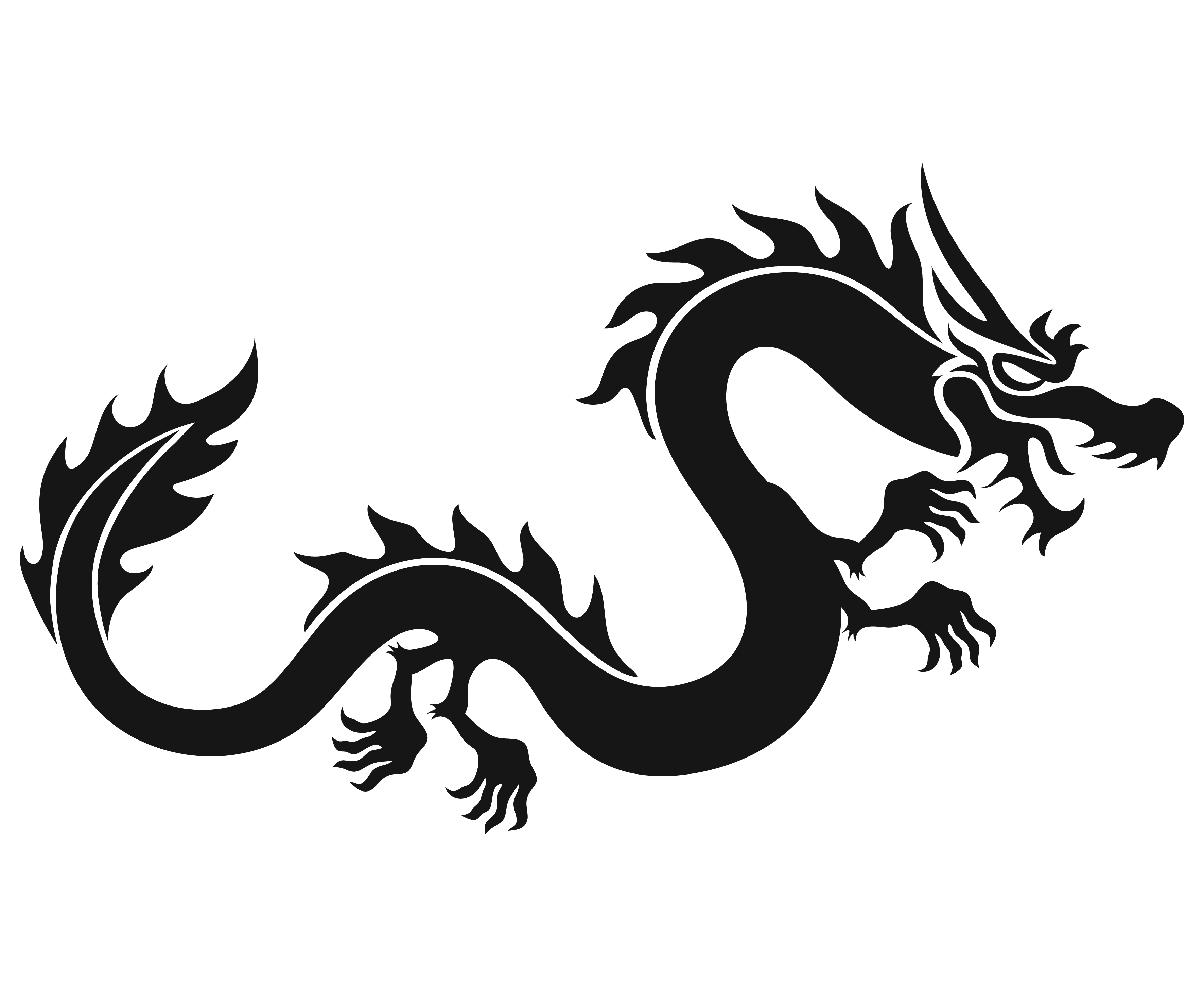 Free Chinese Dragon Clipart Black And White, Download Free