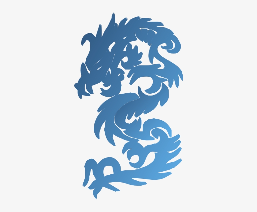Blue chinese dragon.