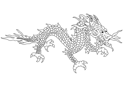 Chinese Dragon coloring page