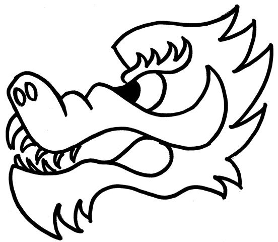 chinese dragon clipart face