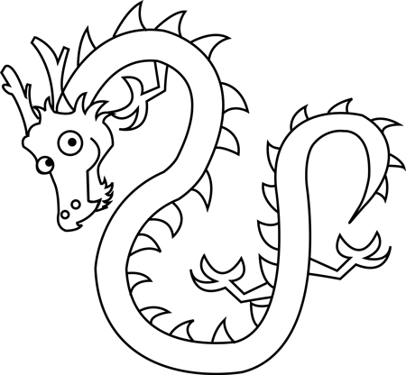 chinese dragon clipart simple