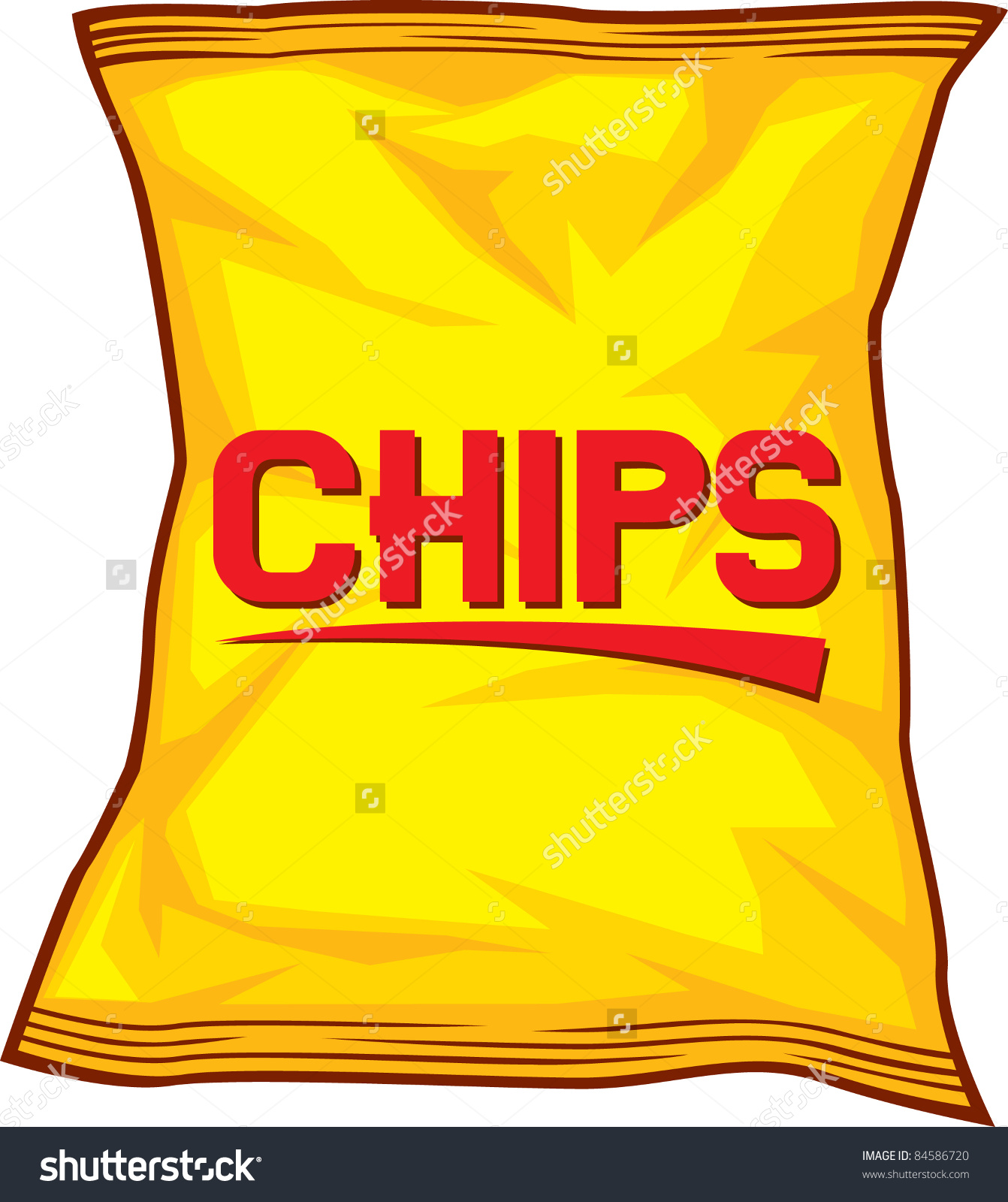 Bag chips clipart.
