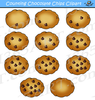 Counting Chocolate Chips Cookies Clipart