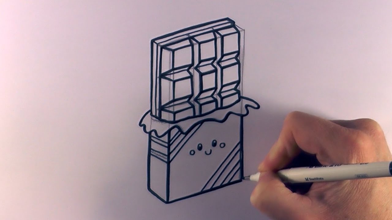 How to Draw a Cartoon Chocolate Bar