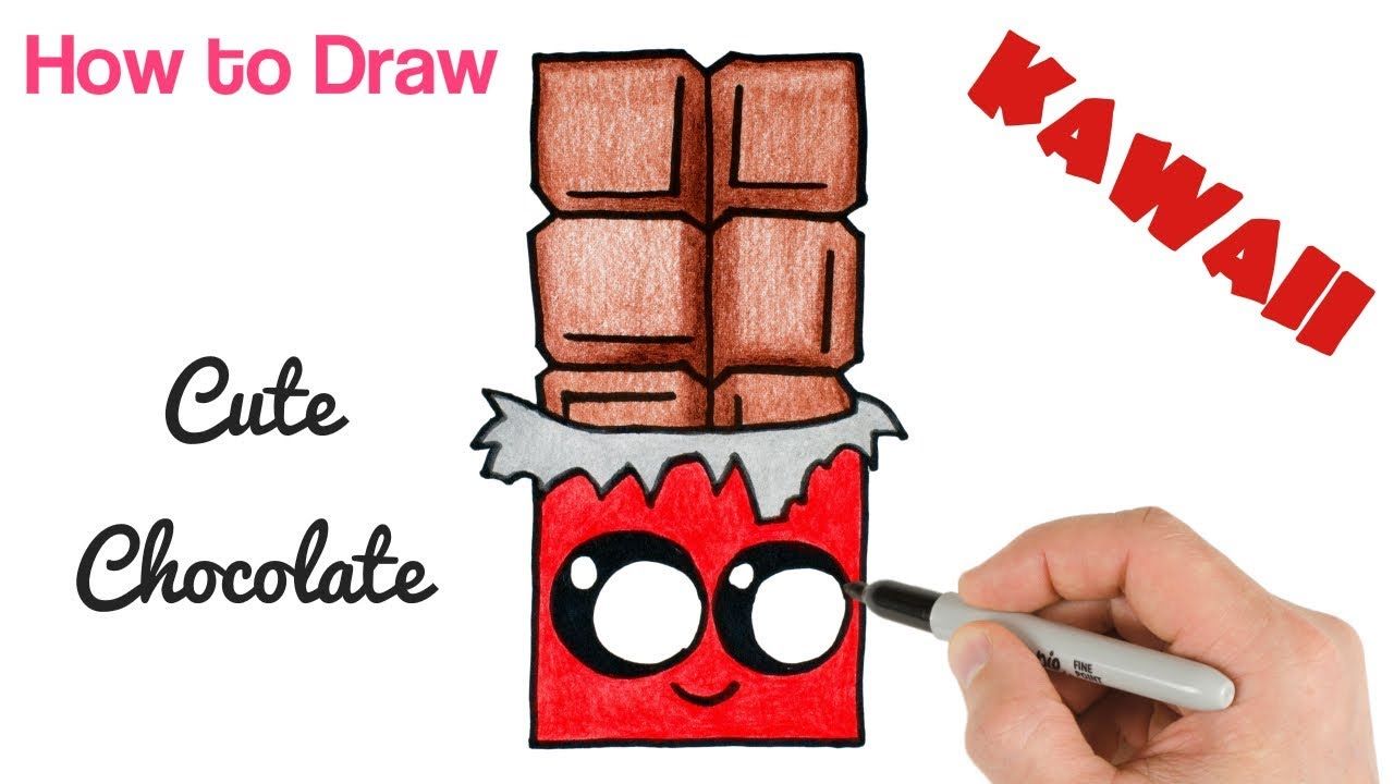 How to Draw Cute Chocolate bar