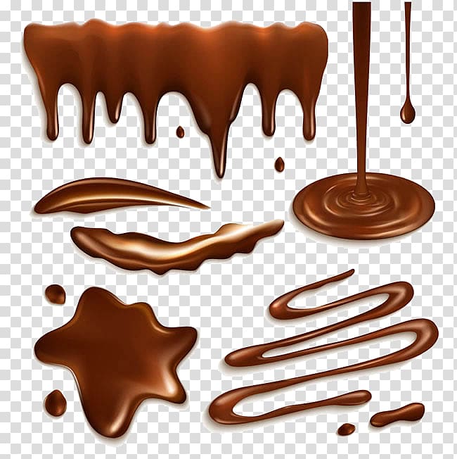 Chocolate illustration milkshake.