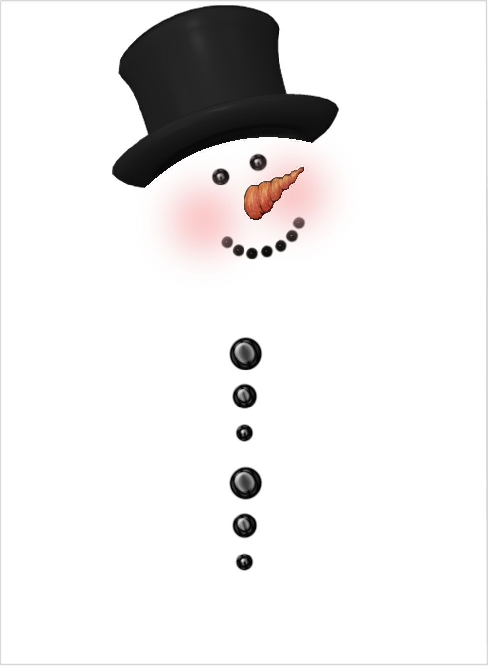 Free printable snowman.