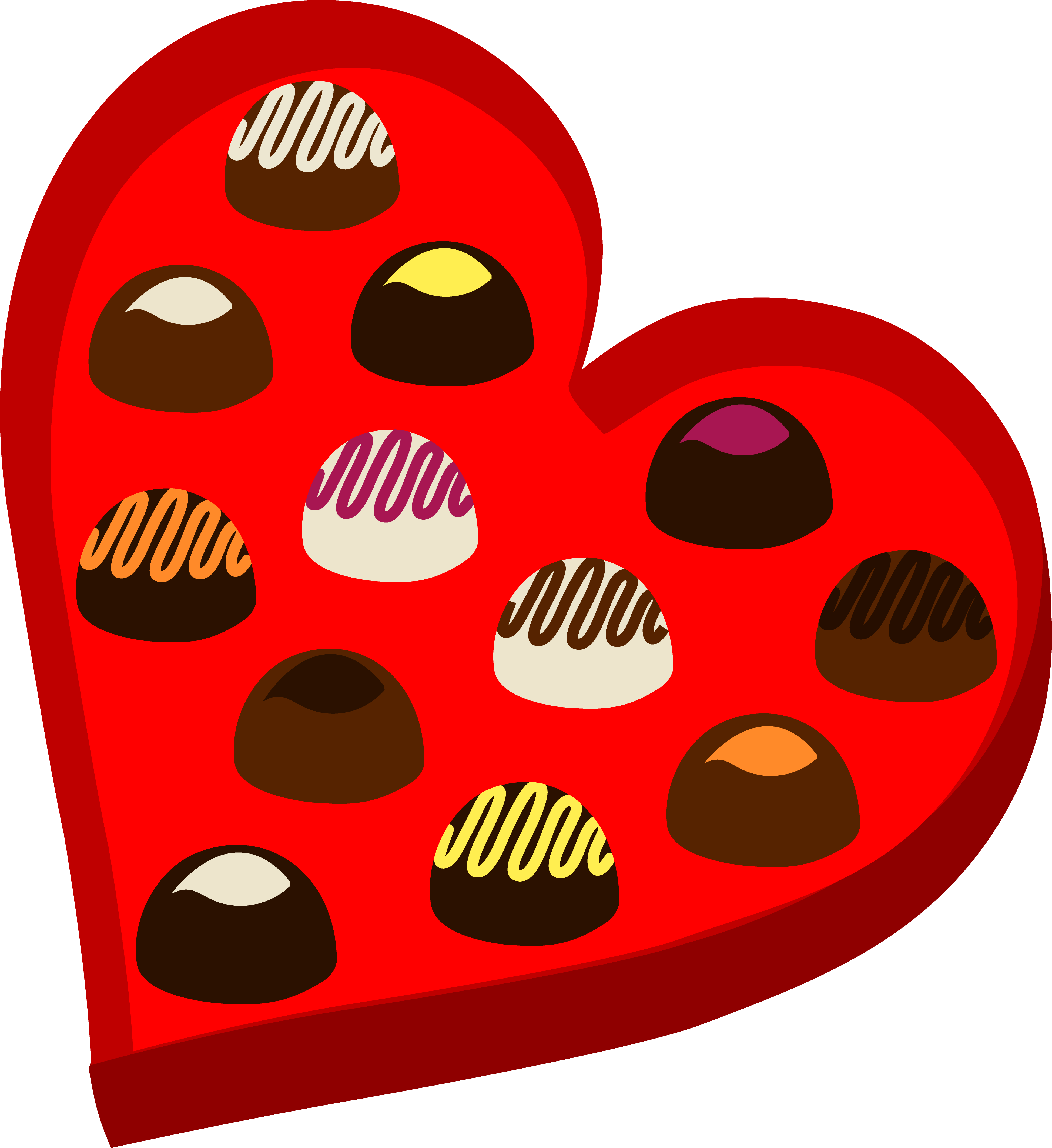 Heart Shaped Box Of Valentines Chocolates Free clipart free
