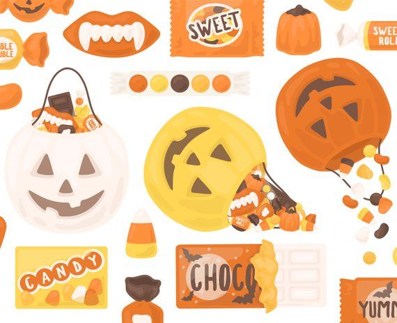 Candy Corn Candy Clipart, Treat Clipart, Halloween Clipart