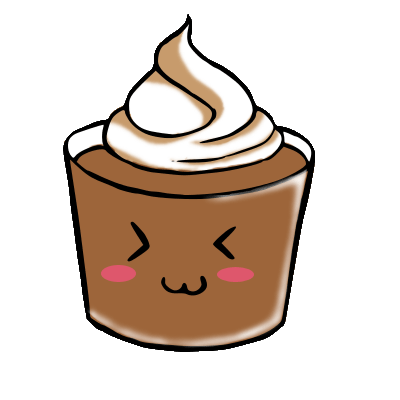 Kawaii chocolate milkshake.