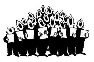 Choir clipart black and white
