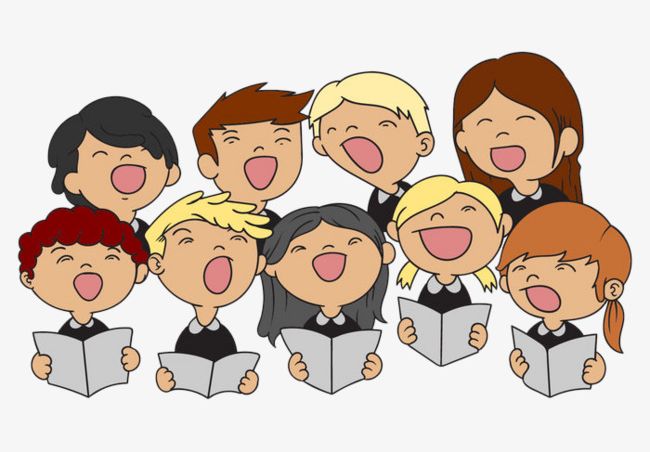 Illustration childrens choir.