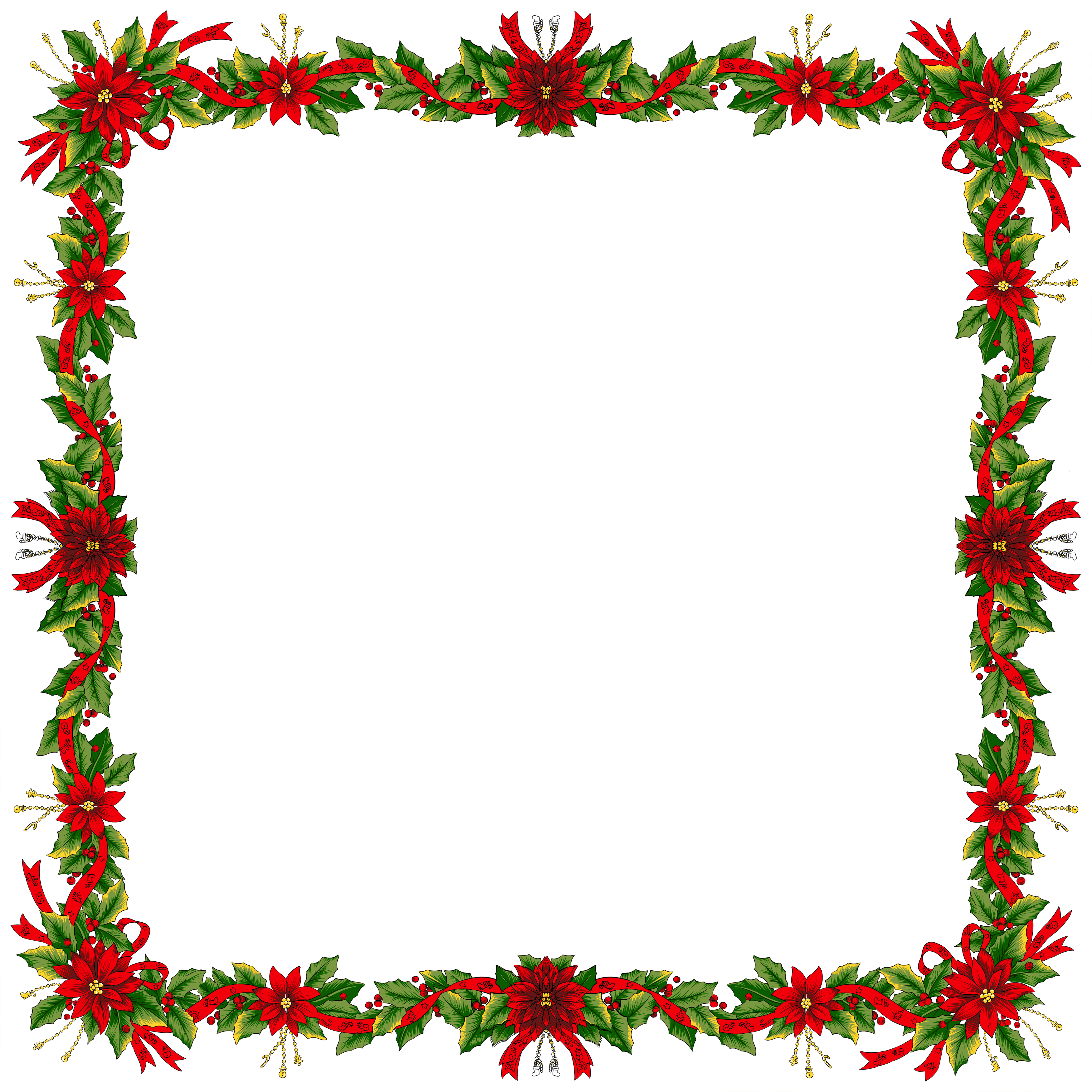 Large Christmas Transparent PNG Photo Frame
