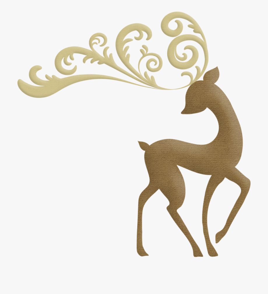 Christmas Elegant Reindeer Clip Art