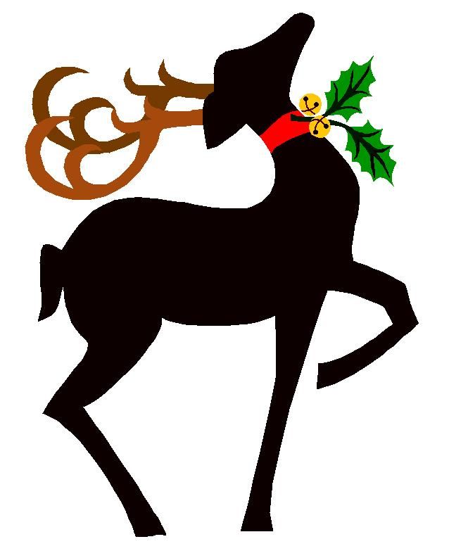 Elegant Christmas Reindeer Clipart