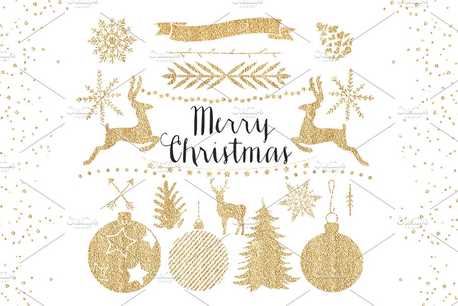 Gold Christmas Clipart