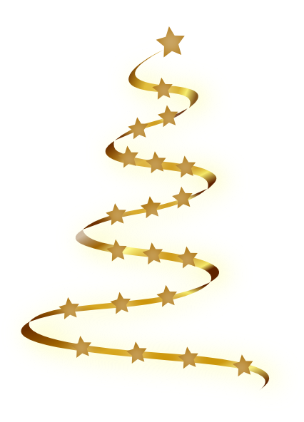 Gold Christmas Tree Clip Art at Clker