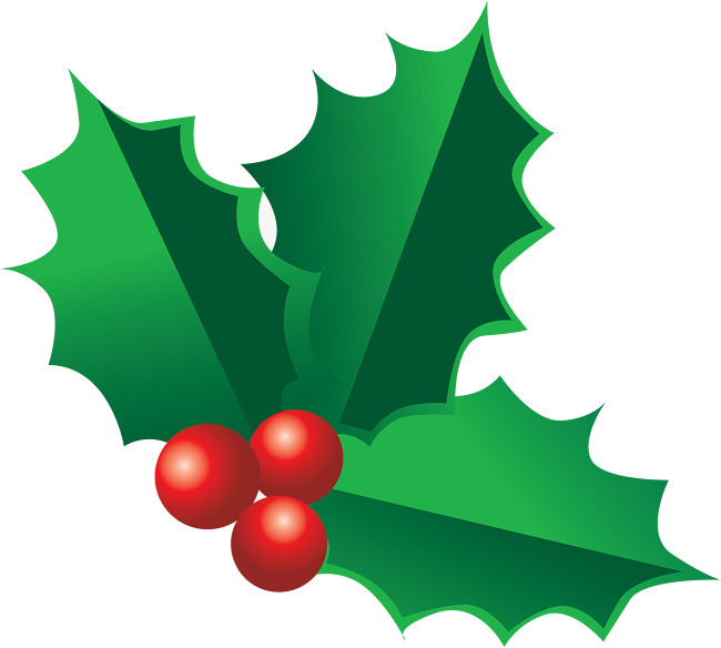 Holly Leaf Decorations For Christmas Clipart Leaves