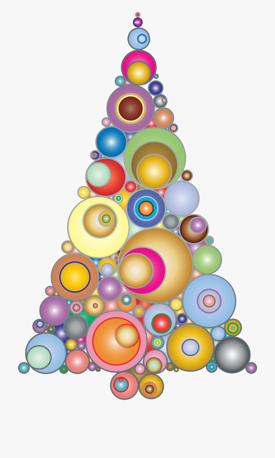Abstract Circles Christmas Tree