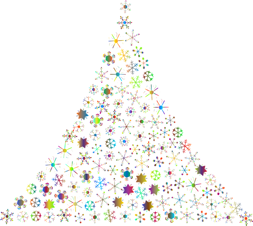 HD Snowflakes, Abstract, Christmas Tree, Festive, Holidays
