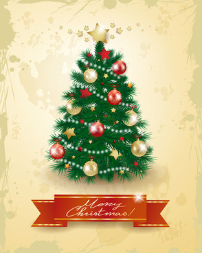 Christmas tree clipart transparent background free vector