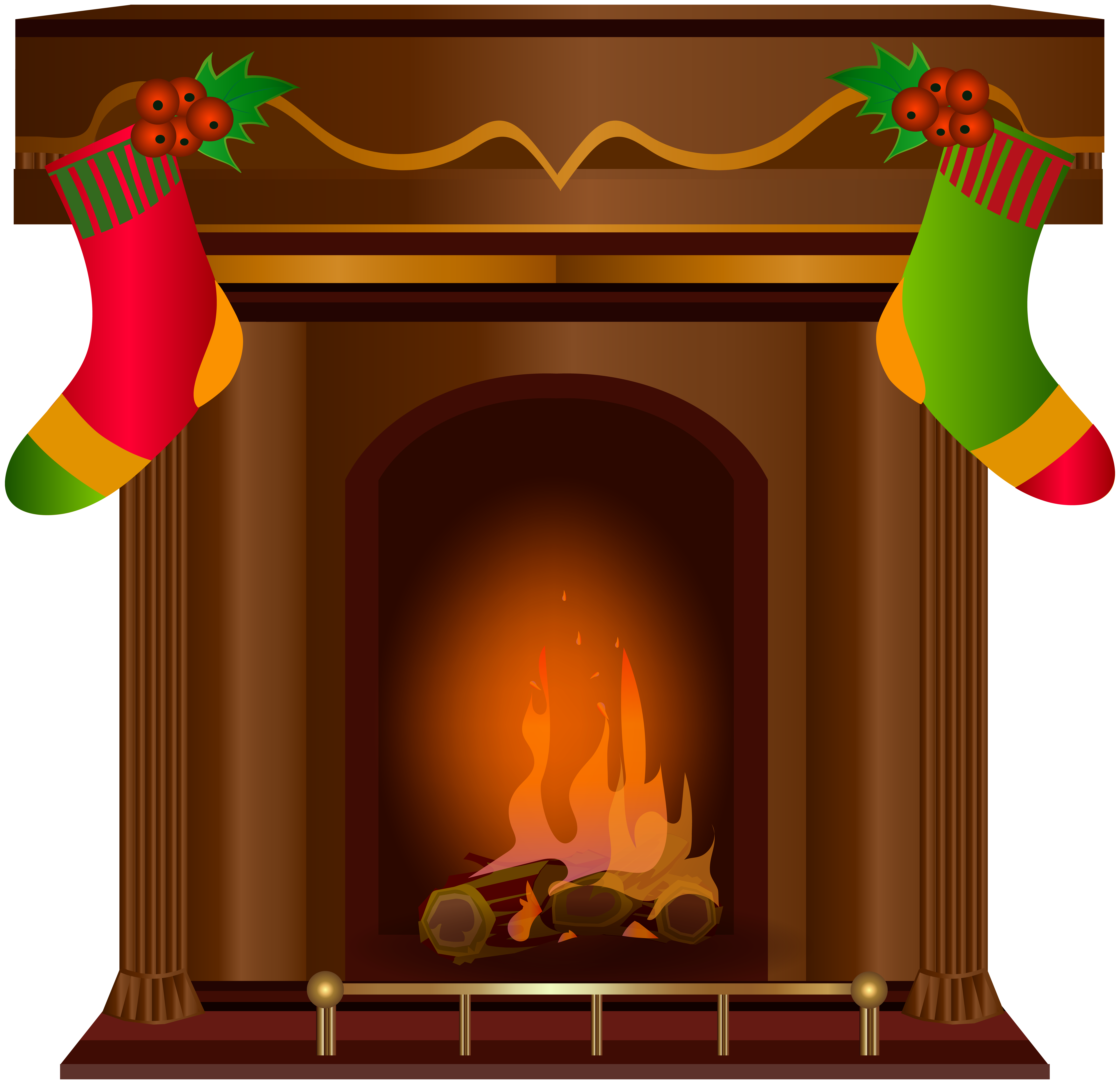 Christmas fireplace transparent.