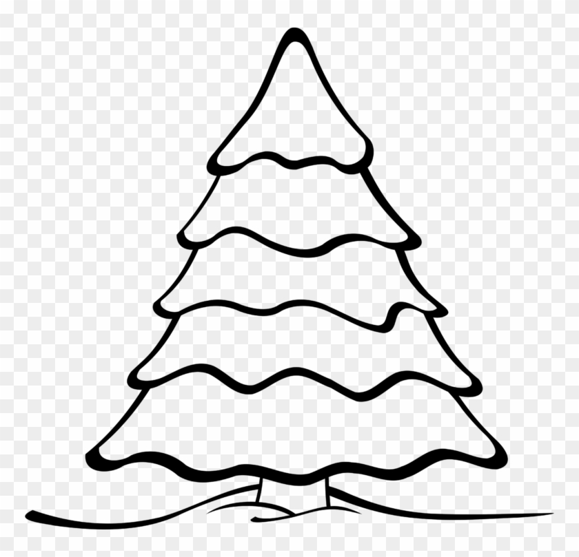 Black And White Christmas Tree Png