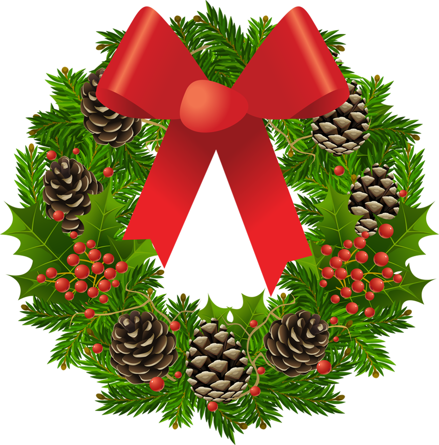 Transparent Christmas Wreath Clipart Picture