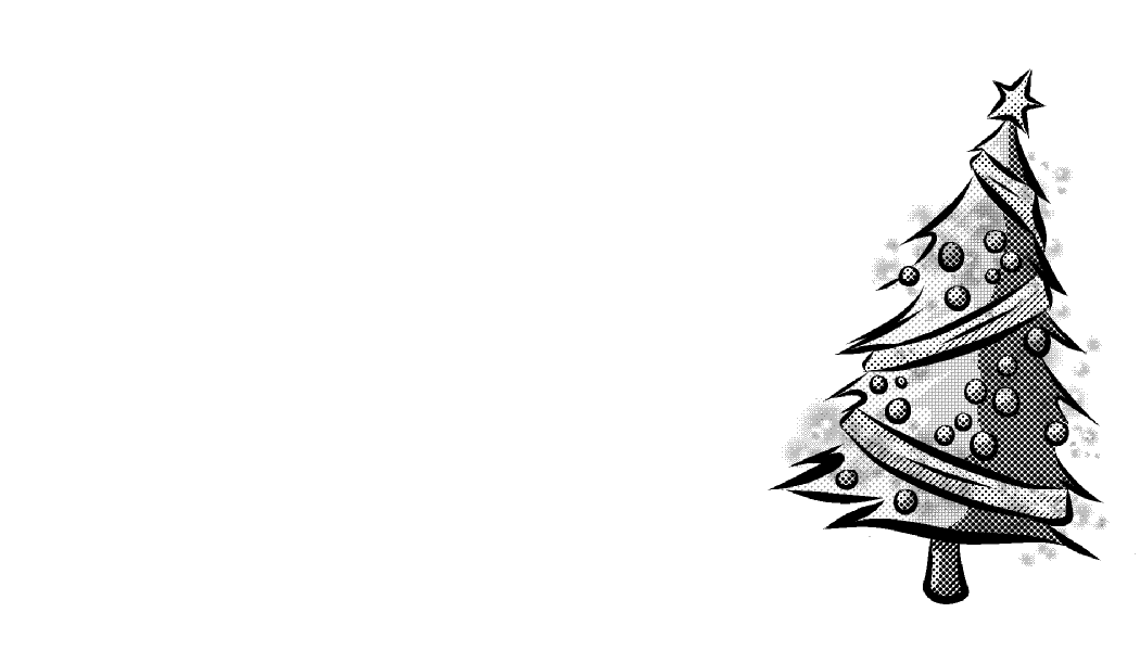 christmas cliparts black and white background